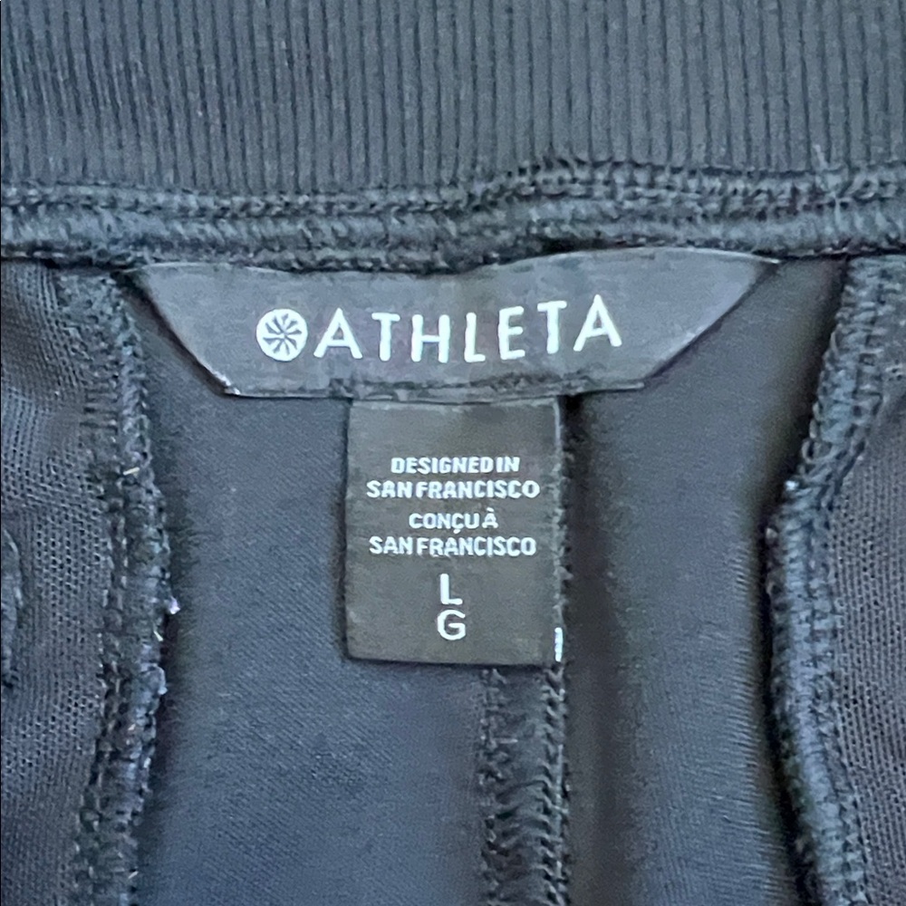 Like New! Athleta Venice High Rise Wide Leg Pant No-dig waistband Black Size L - Picture 8 of 16